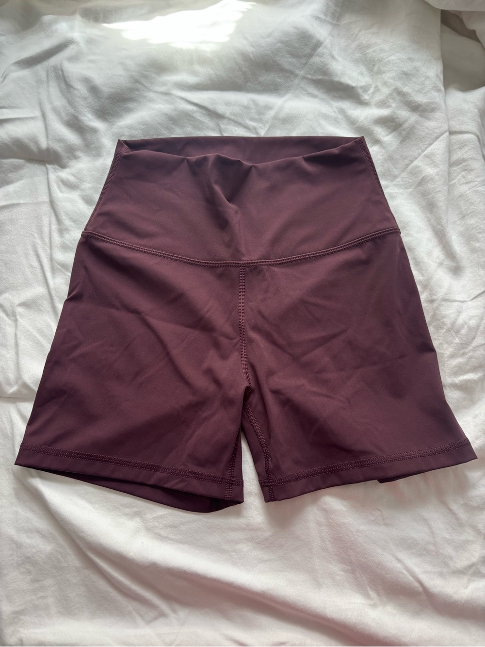 CRZ YOGA High-Rise Bike Shorts in Plum